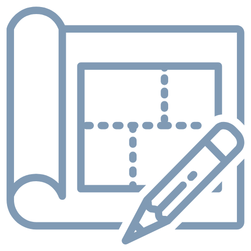 Blue Blueprint Icon