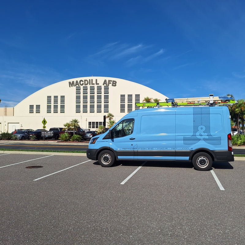 J&J Refrigeration Inc. truck at MacDill Air Force Base Tampa Bay