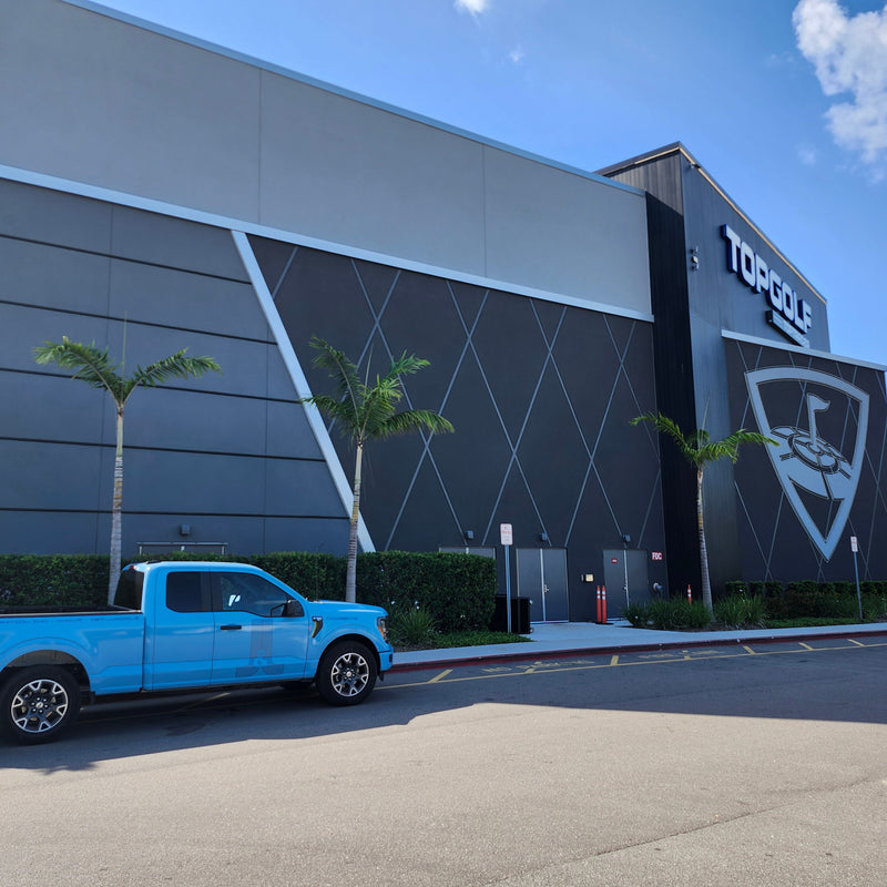 J&J Refrigeration Inc. truck at TopGolf